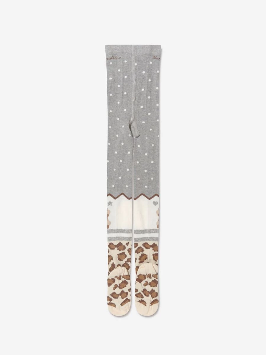 Monnalisa Girls Chip and Dale Printed Tights - Disney-Inspired Childsplay Clothing for Kids