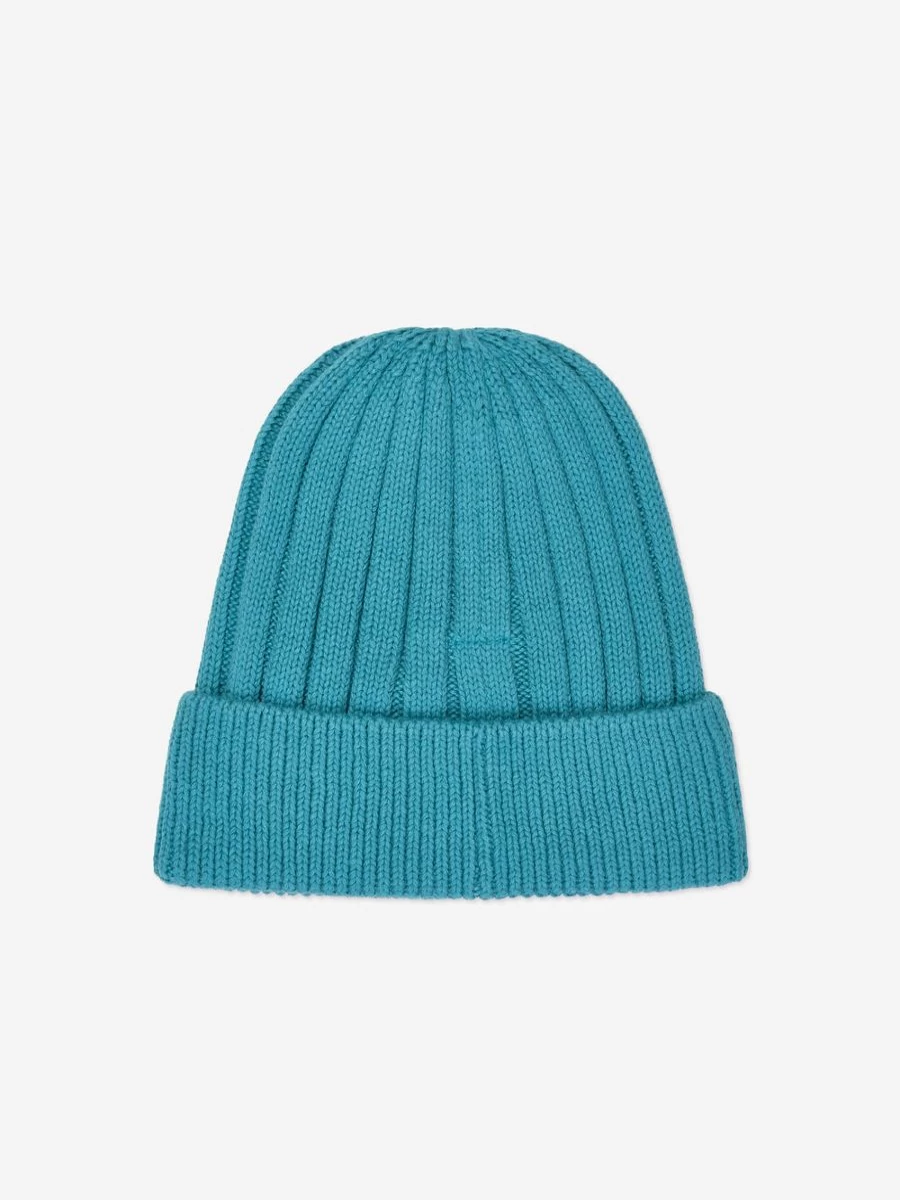 Timberland Teen Boys Black Knitted Beanie Hat for Winter Warmth