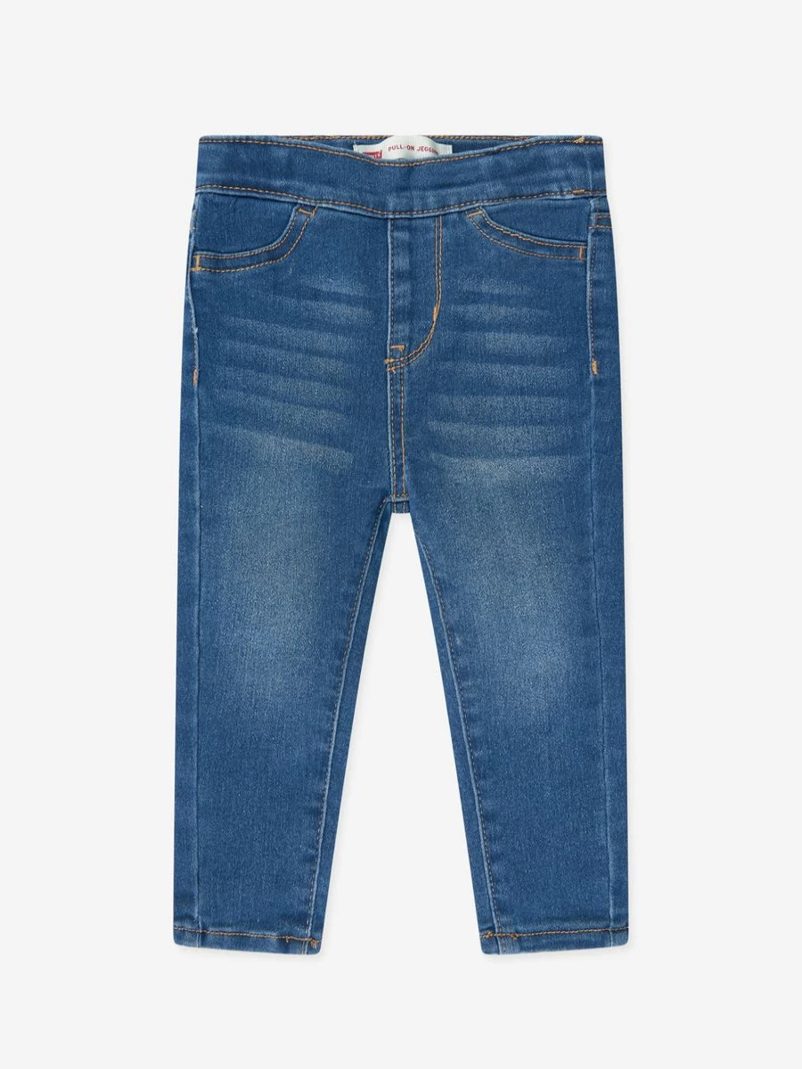 Levi's Kids Baby Girls Stretch Pull-On Jeggings - Soft Denim Comfort Pants