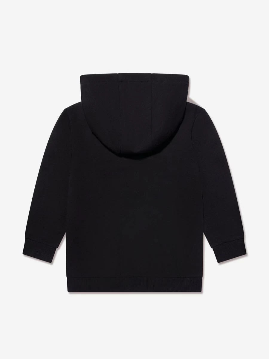 Balmain Teen Black Kids Logo Hoodie for Boys and Girls