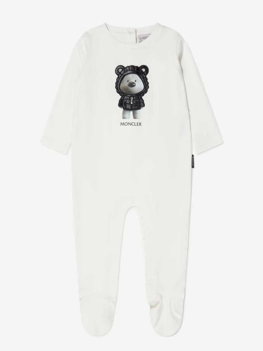 Moncler Enfant Girls' Baby Bear Print Babygrow - Adorable Infant Bodysuit | Childsplay Clothing