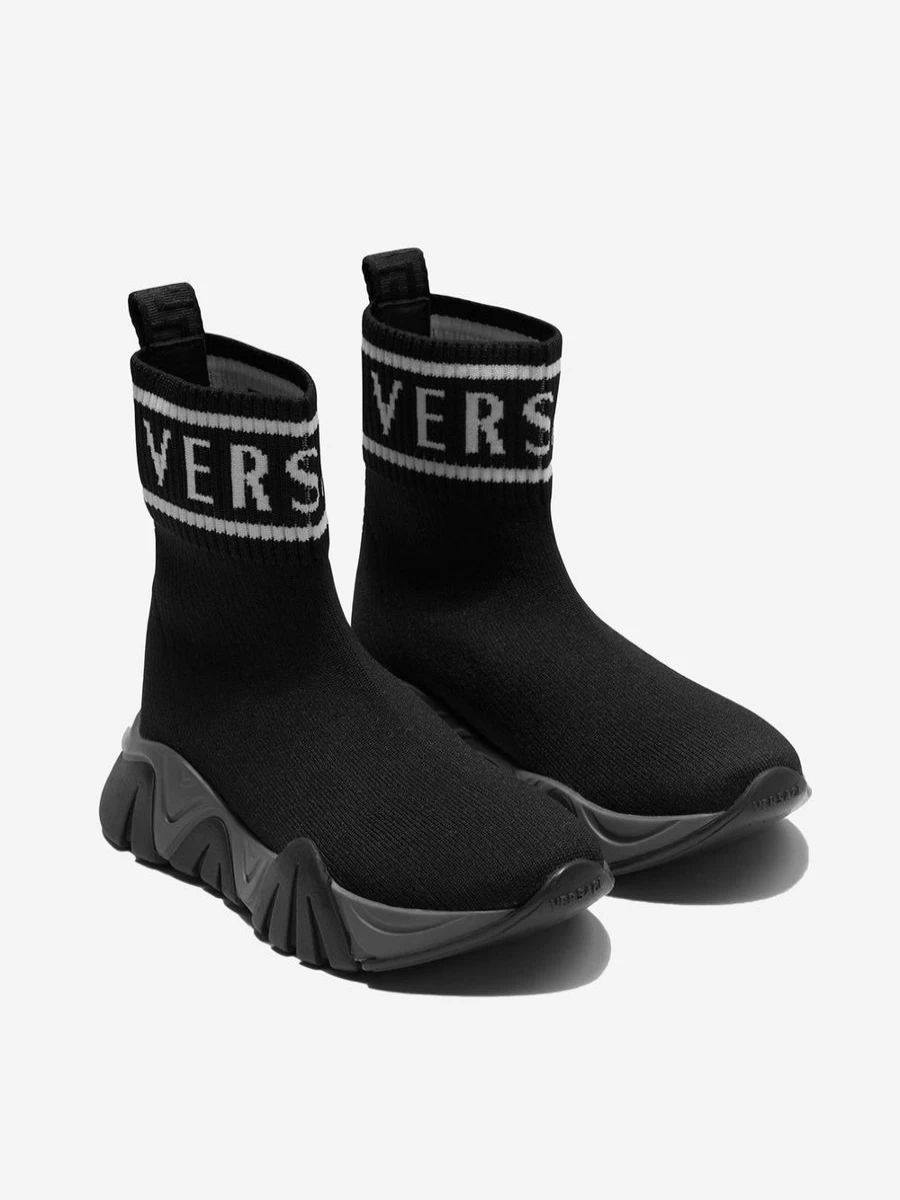 Versace Unisex Teen Logo Sock Trainers | Childsplay Clothing