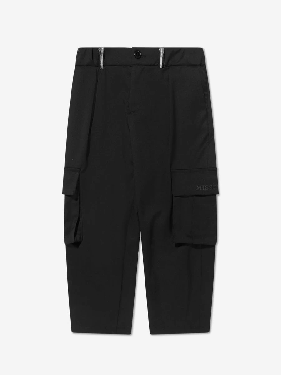 Missoni Teen Boys Black Cargo Trousers | Stylish & Comfortable Pants