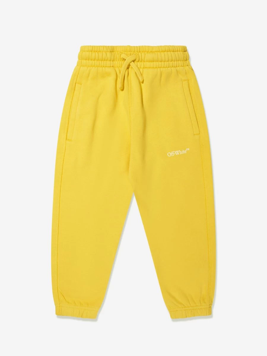 Off-White Teen Boys Bookish Diagonal Joggers - Yellow Streetwear Pants