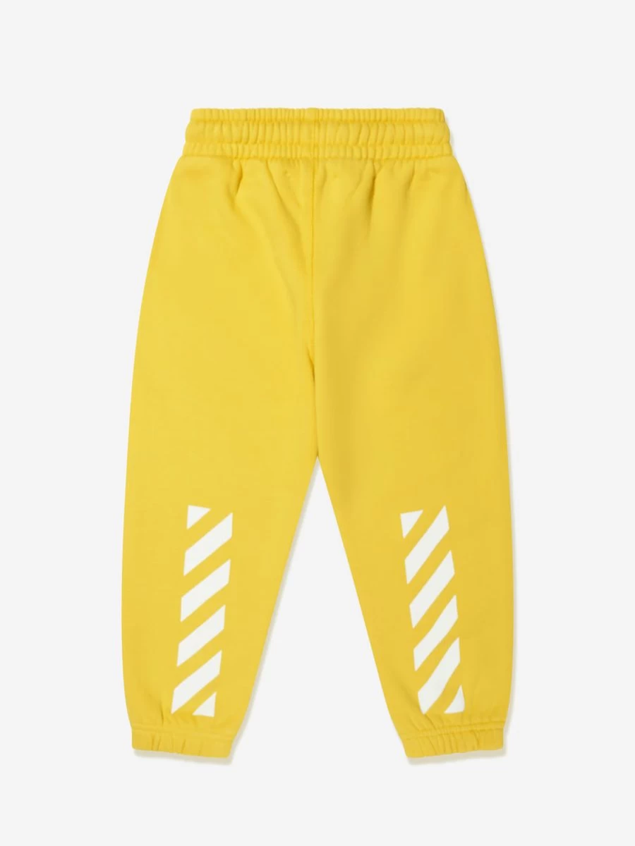 Off-White Teen Boys Bookish Diagonal Joggers - Yellow Streetwear Pants