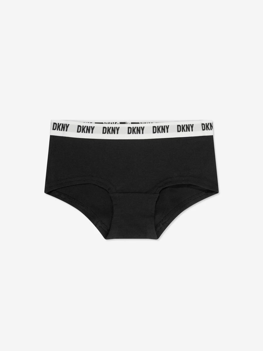 DKNY Girls 3-Pack Black Hipster Underwear Set