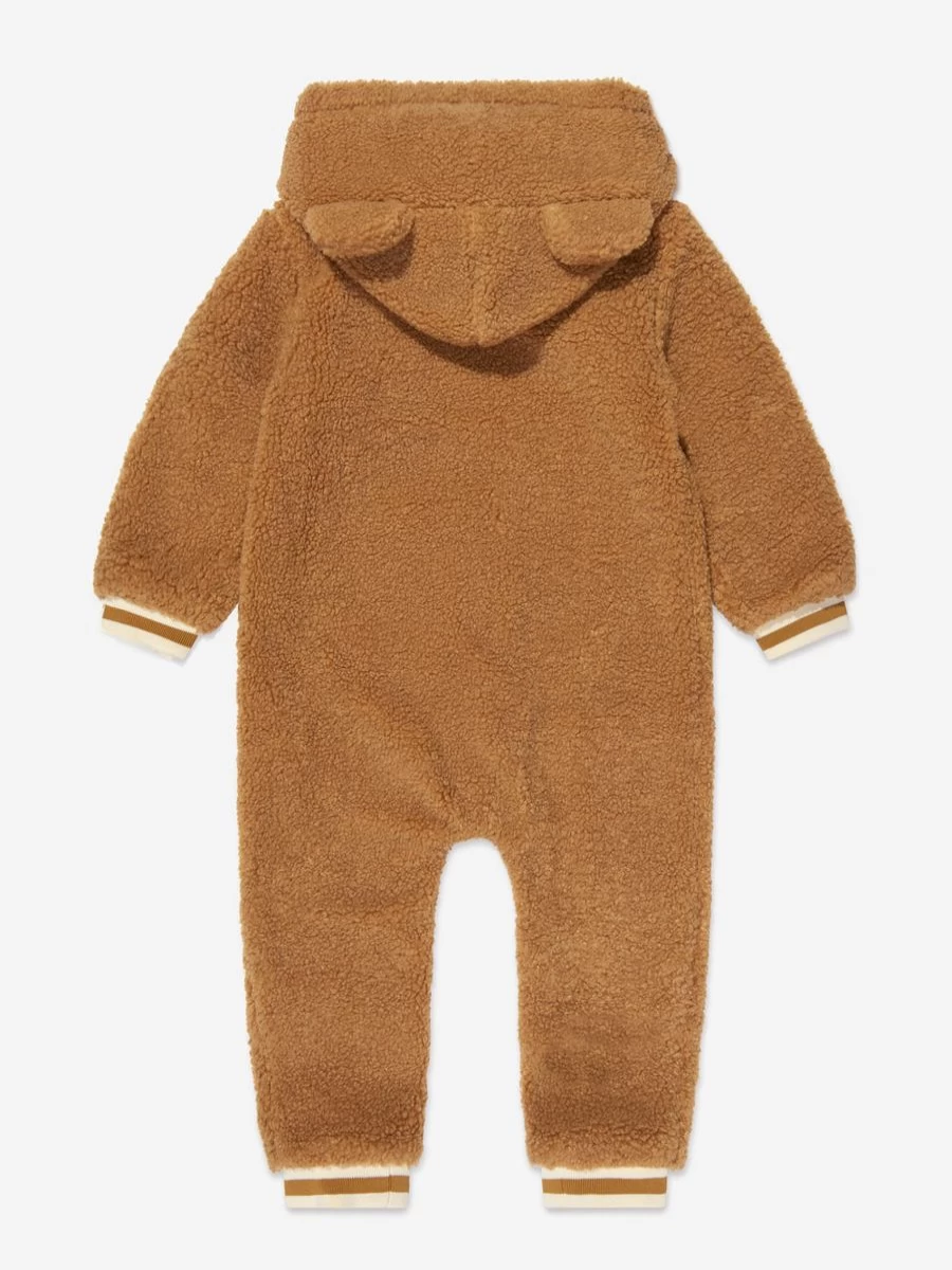 Moschino Kids Girls Brown Teddy Bear Romper - Adorable Baby Outfit