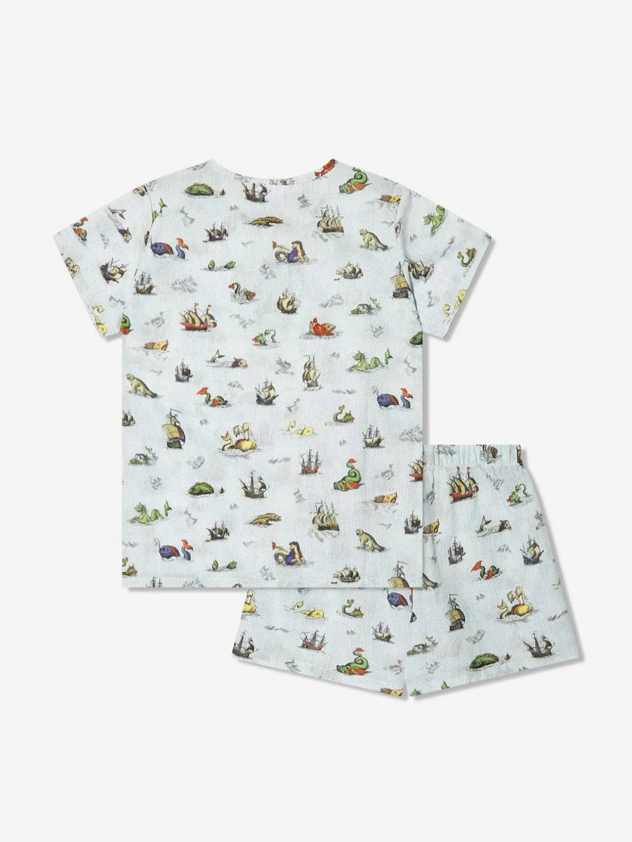 Amiki Children Boys Harry Potter Ocean Print Blue Short Pyjama Set