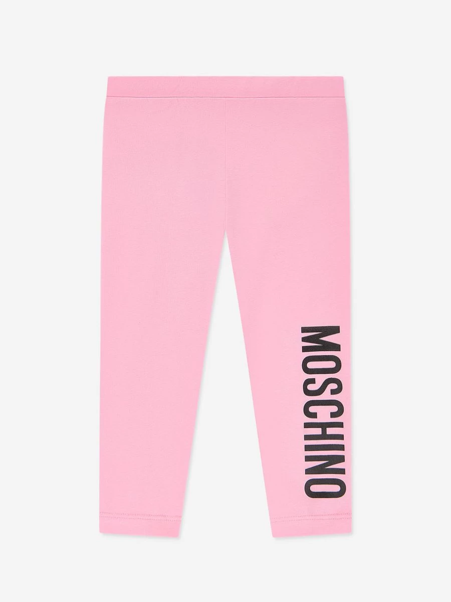 Moschino Kids Baby Girls Pink Logo Leggings for Toddlers