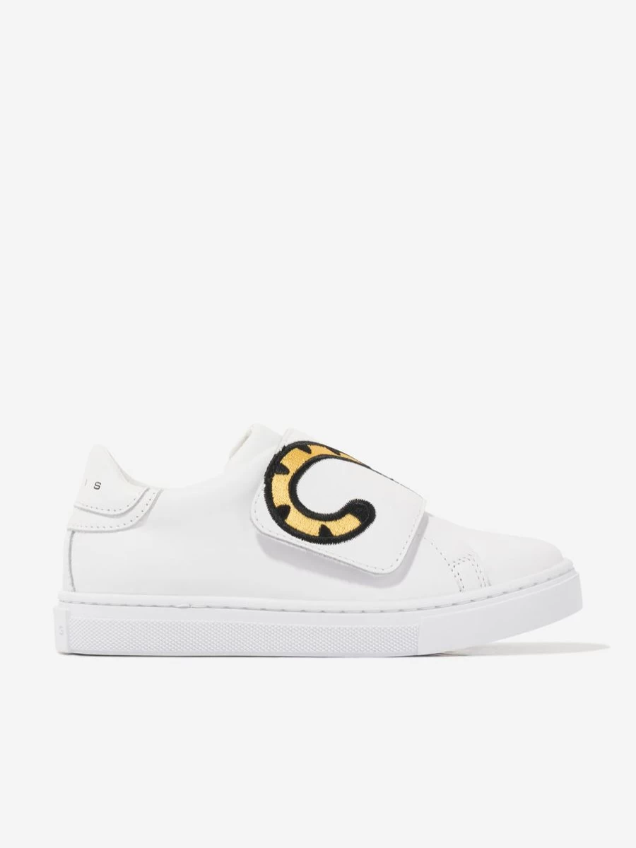 KENZO KIDS Girls' White Leather Kotora Sneakers for Toddlers and Children