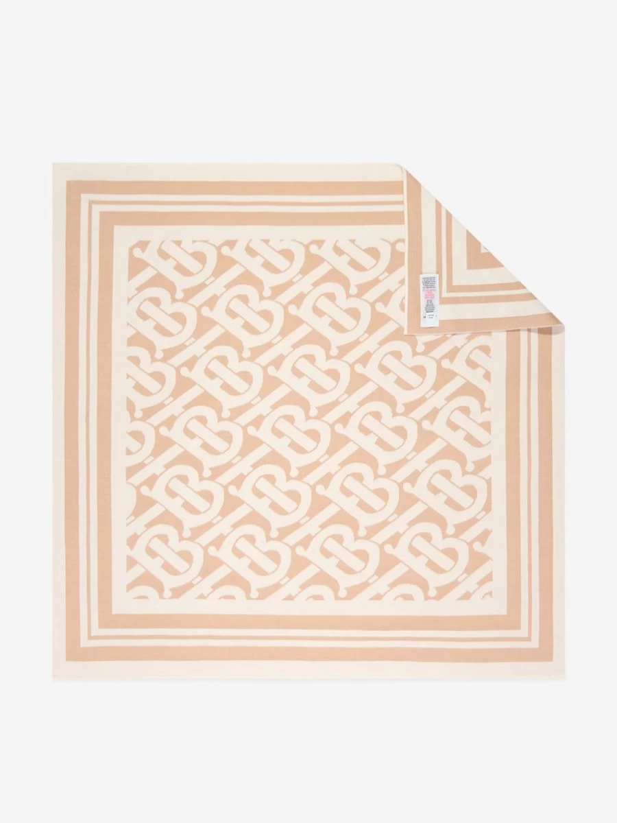 Burberry Kids Beige Unisex Baby Blanket - Soft Icon Design for Infants