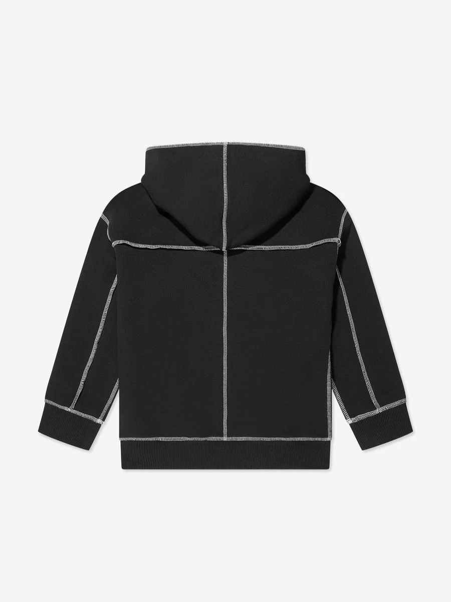 Emporio Armani Boys Black Logo Hoodie for Kids - Stylish Pullover with Branded Design