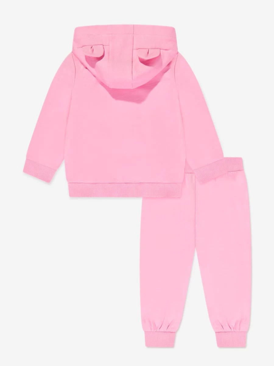 Moschino Kids Baby Girls Pink Teddy Bear Tracksuit - Soft & Cozy Outfit