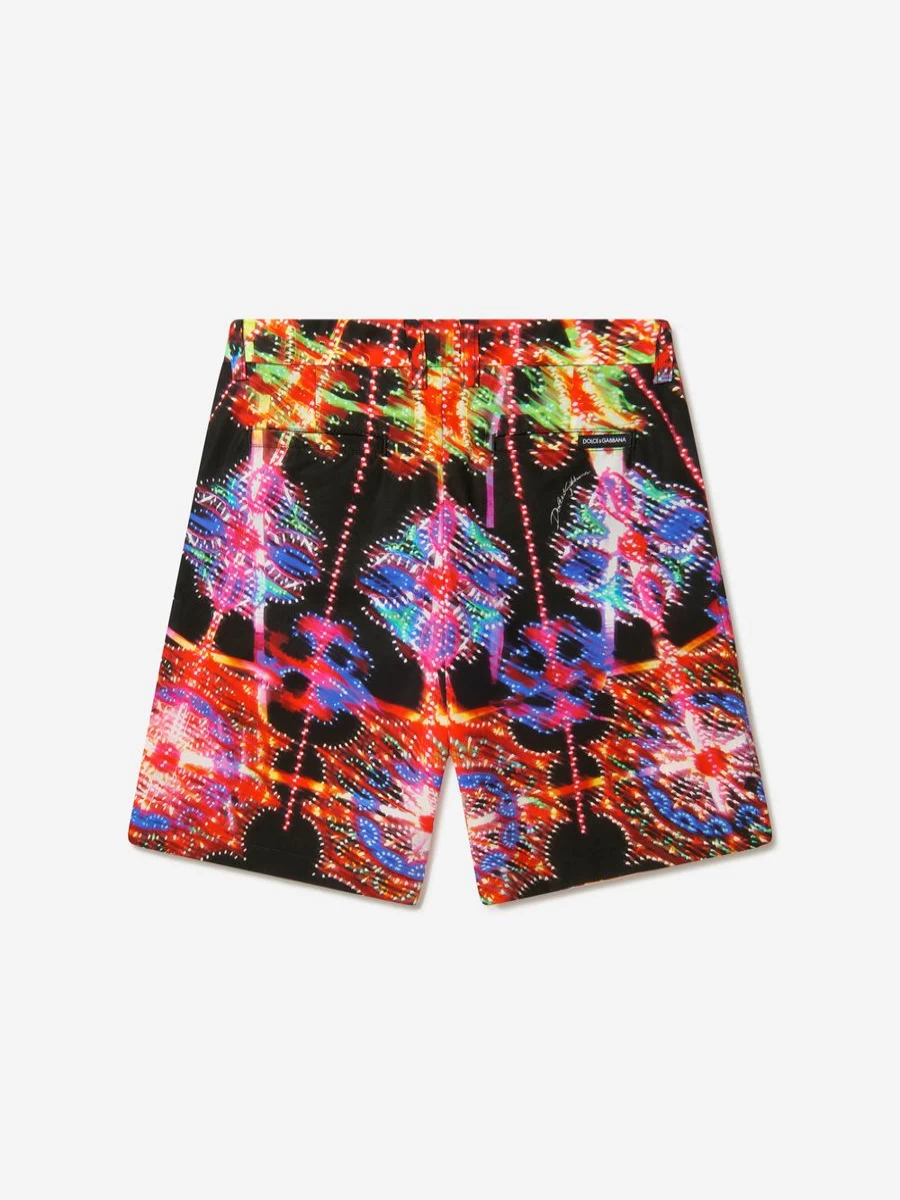 Dolce & Gabbana Kids Boys Light-Up Bermuda Shorts with Illumination