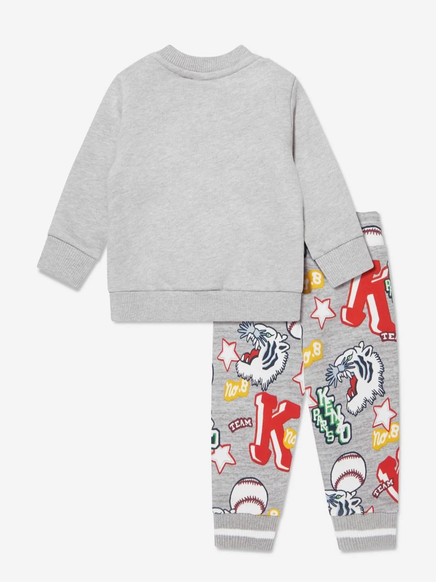 KENZO KIDS Grey Baby Boys Tracksuit - Stylish & Comfortable Outfit for Toddlers