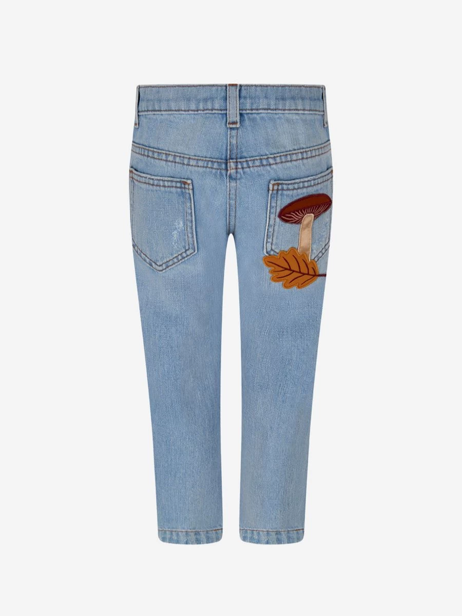 Dolce & Gabbana Kids Girls Light Wash Distressed Skinny Jeans