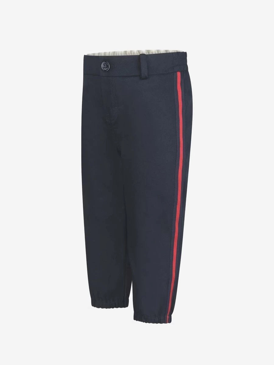 Gucci Kids Boys Blue Cotton Trousers | Stylish Comfort for Toddlers