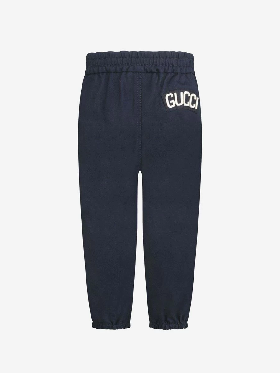 Gucci Kids Boys Blue Cotton Trousers | Stylish Comfort for Toddlers