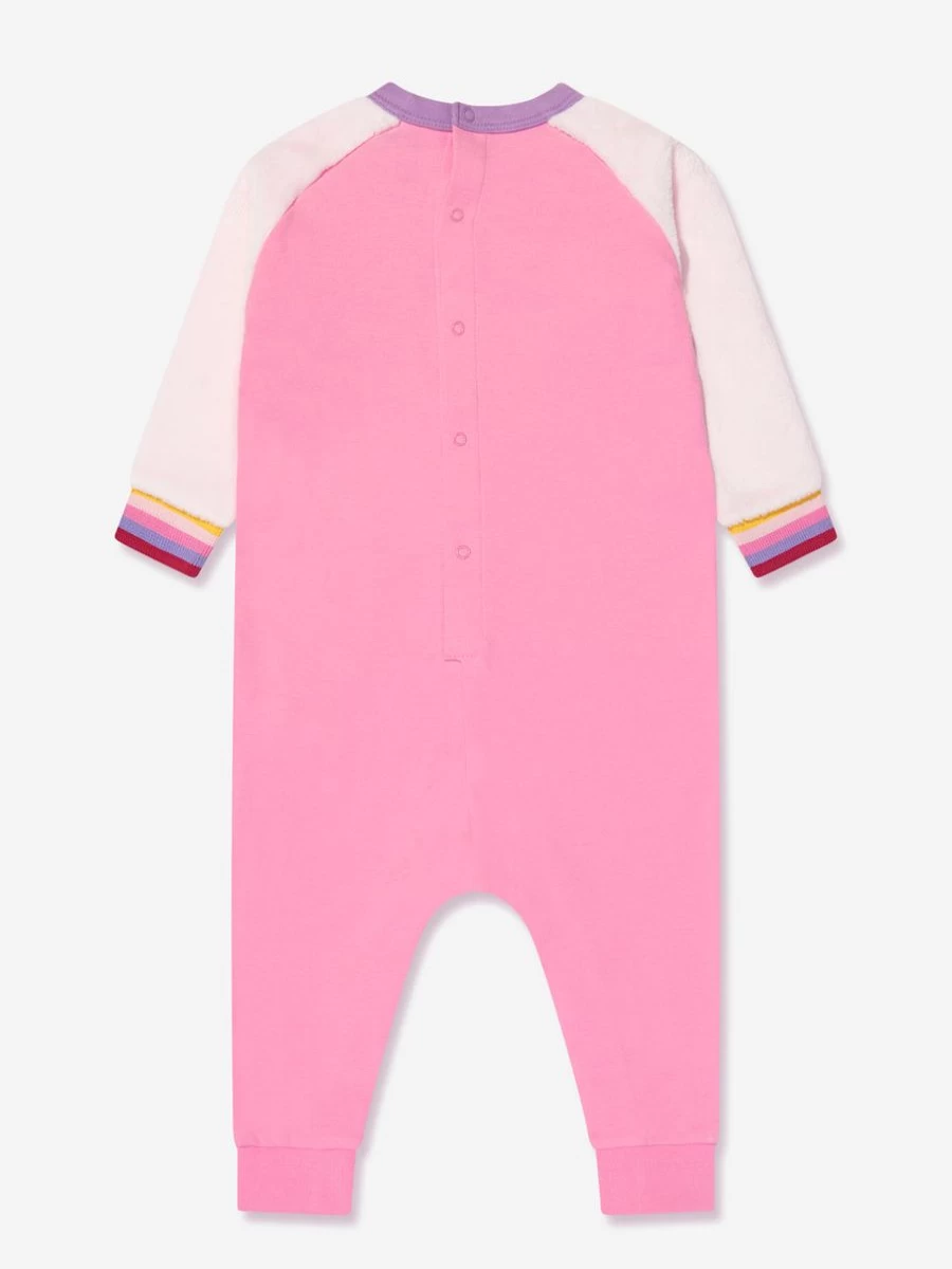 MARC JACOBS Baby Girls Pink Glitter Logo Romper - Sparkly Casual Outfit for Toddlers
