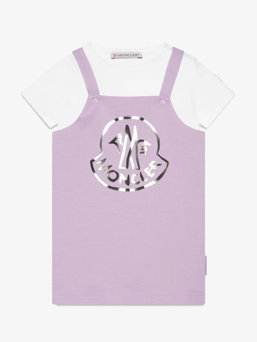 Moncler Enfant Baby Girls Lilac T-Shirt & Dress Set | Stylish Outfit for Infants