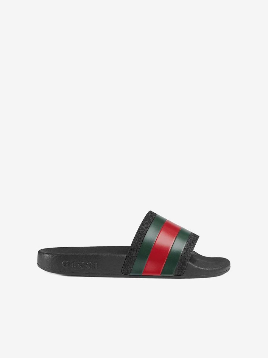Gucci Kids Teen Web Stripe Sliders - Stylish & Comfortable Slide Sandals for Teens