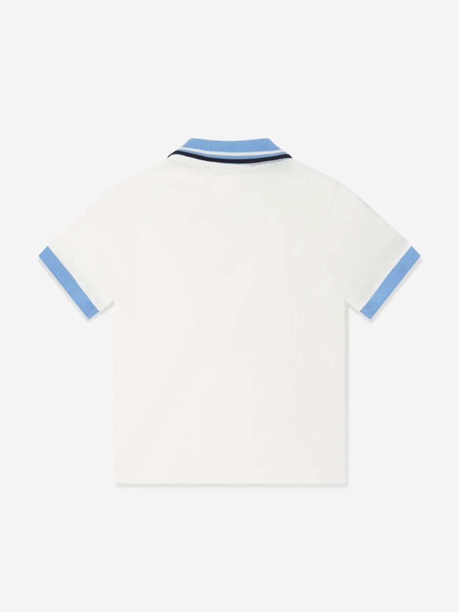 Versace Baby Boys White Logo Polo Shirt for Toddlers