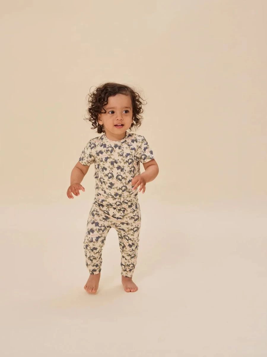 Konges Slojd Girls' Multicolored Baby Panda Print Pants