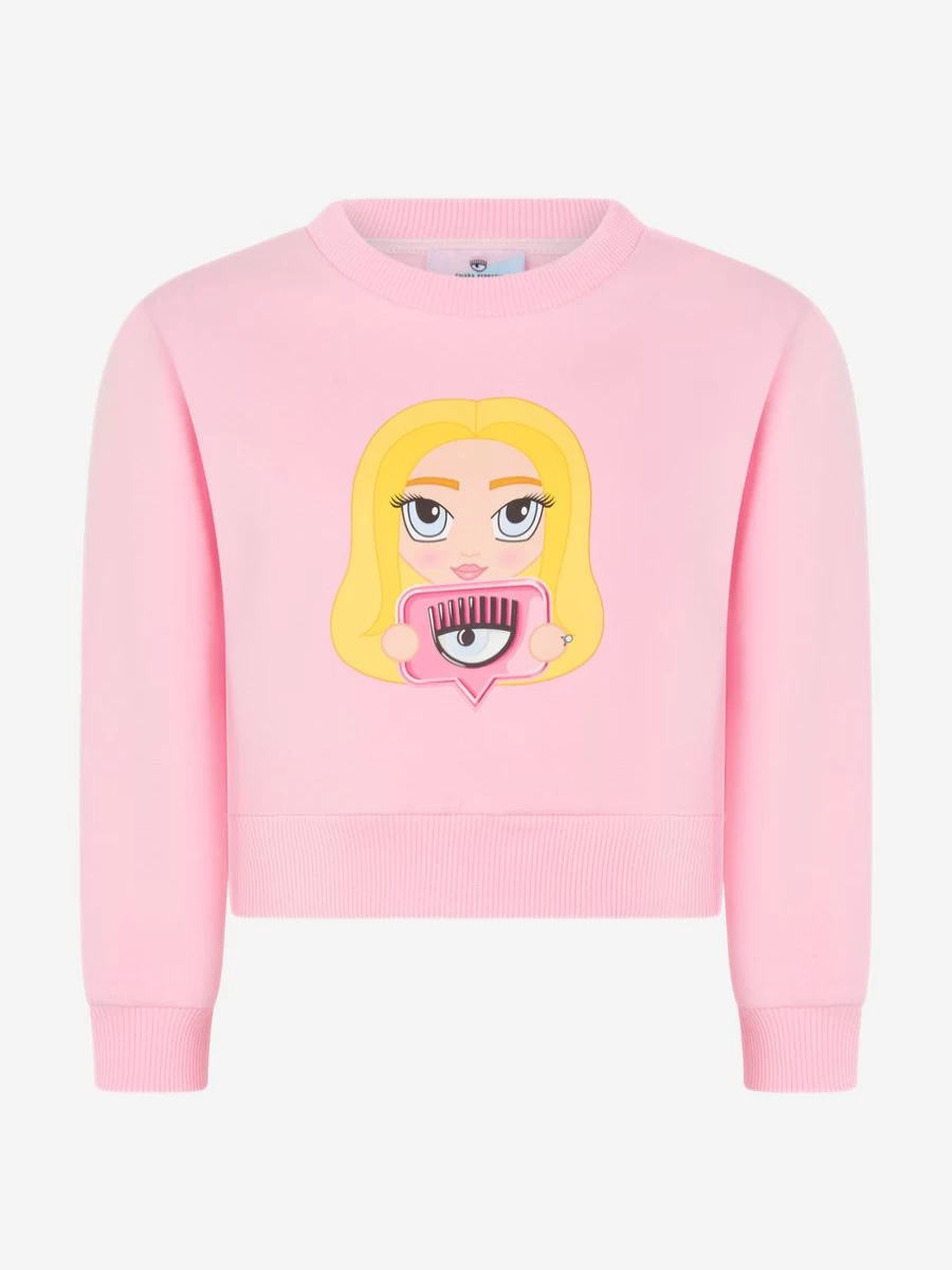 Chiara Ferragni Girls' Stylish Sweatshirt Top for Trendy Comfort