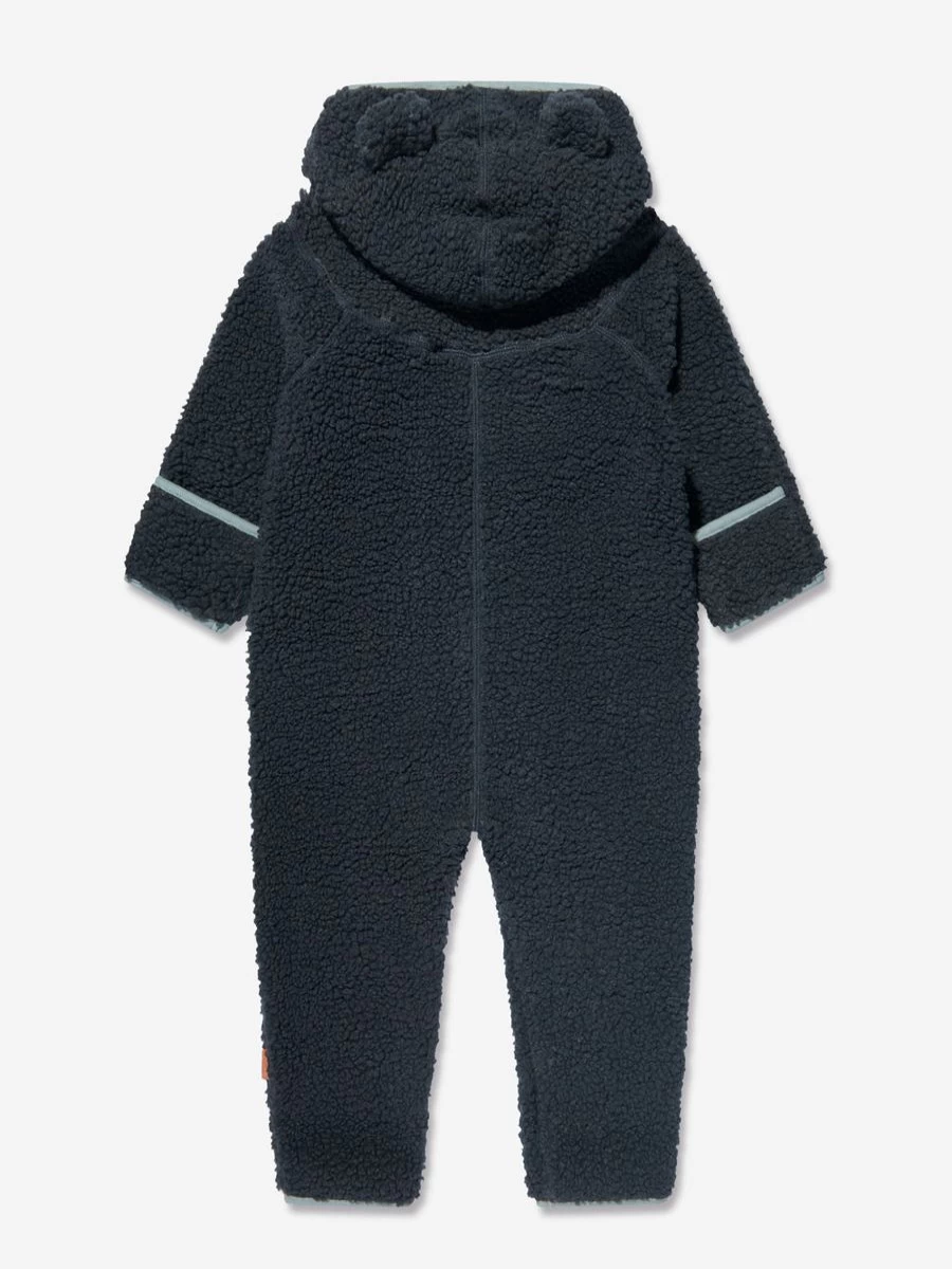 Molo Navy Baby Boys Fleece Pramsuit - Warm Winter Cozy Outerwear for Infants