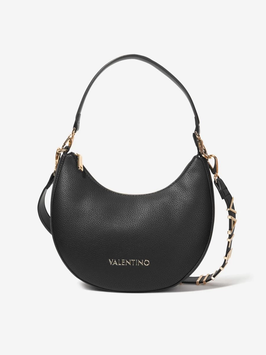 Valentino Girls Alexia Black Shoulder Bag 45.9cm Luxury Designer Handbag