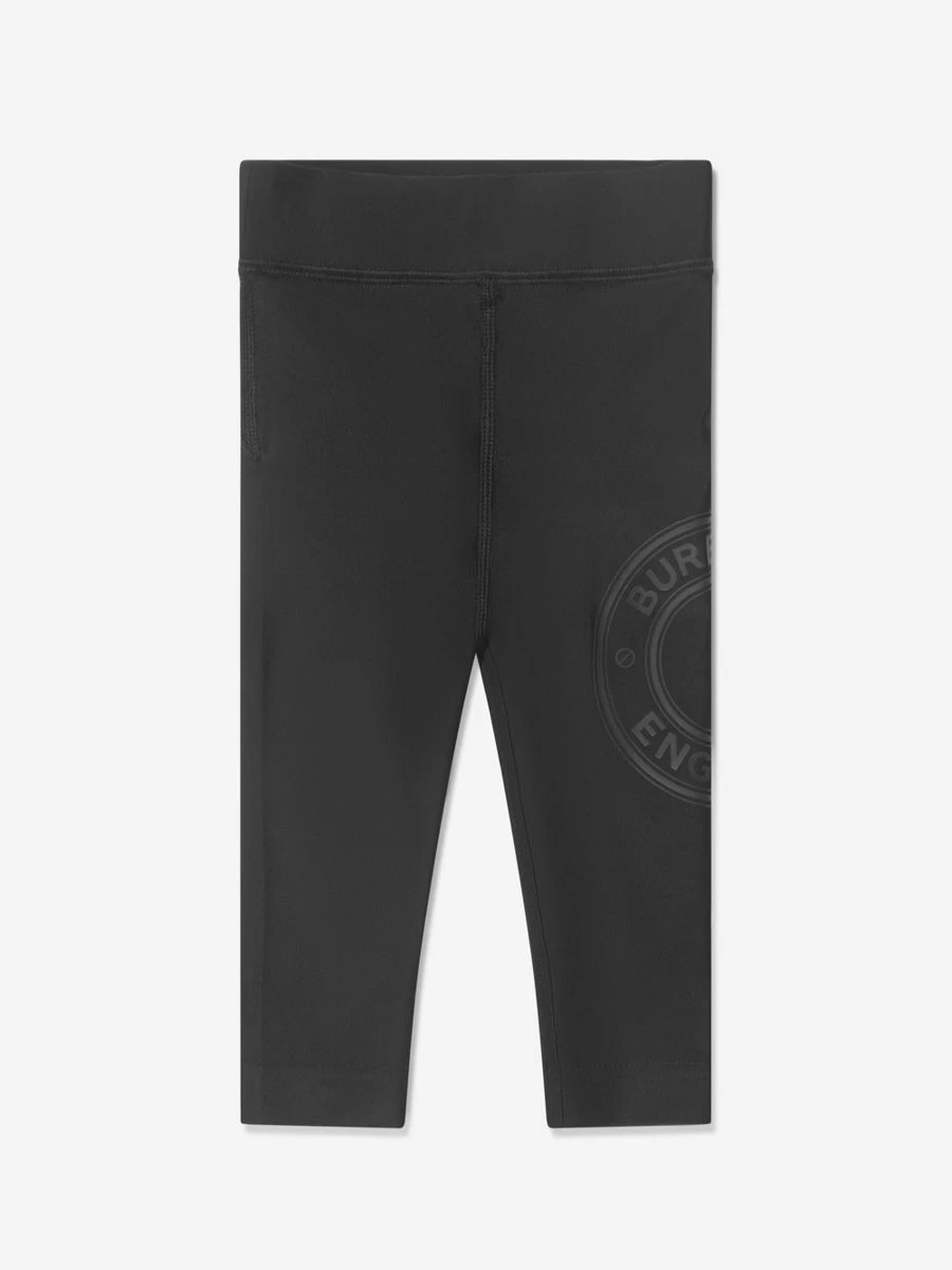 Burberry Kids Baby Girls Black Mini Gina Roundel Leggings | Toddler Fashion
