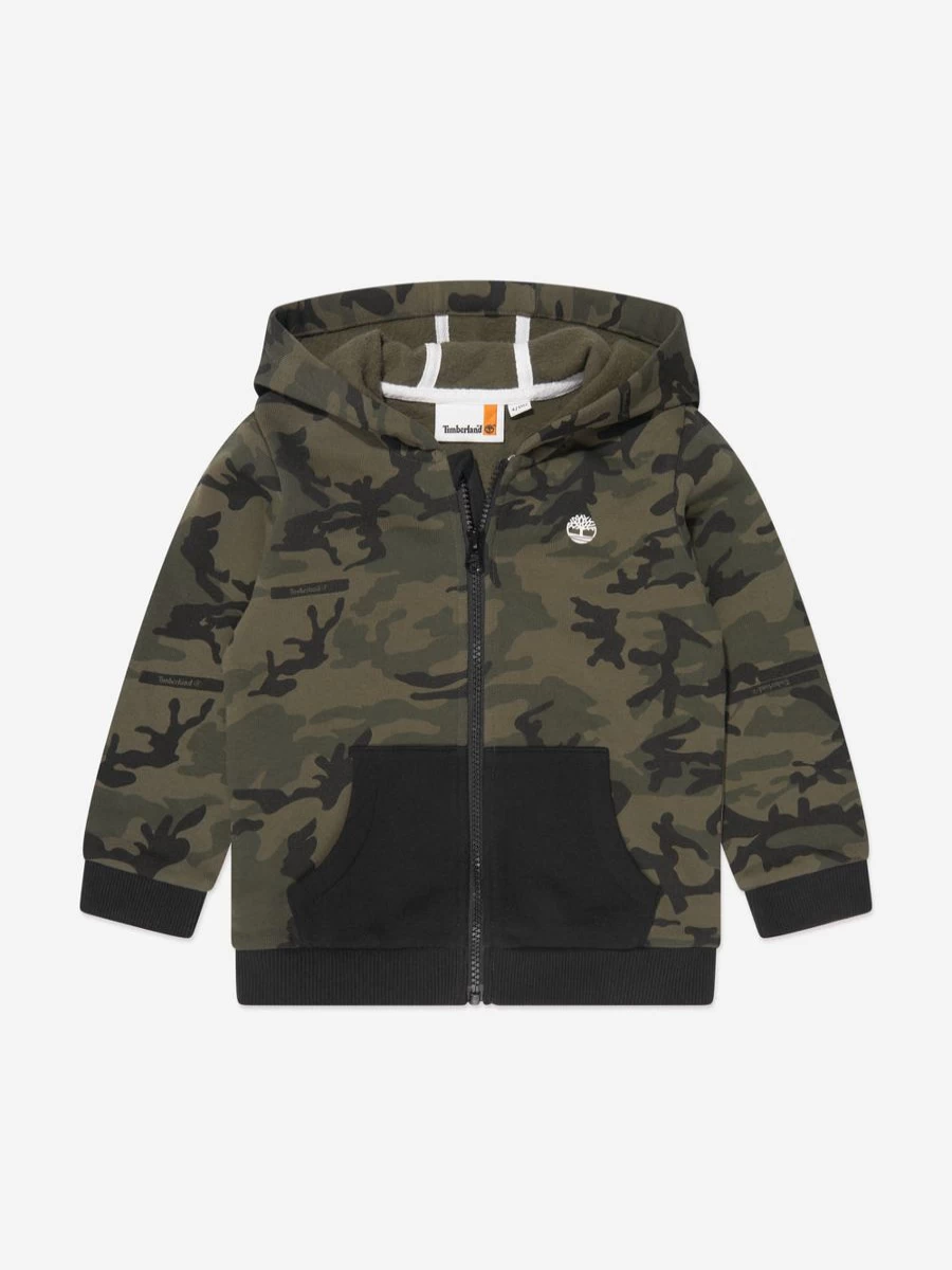Timberland Boys' Green Camouflage Hoodie for Baby & Toddler