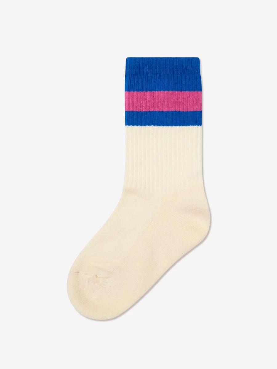 Gucci Kids Boys GG Logo Socks in Cream - Luxury Cotton Crew Socks for Boys