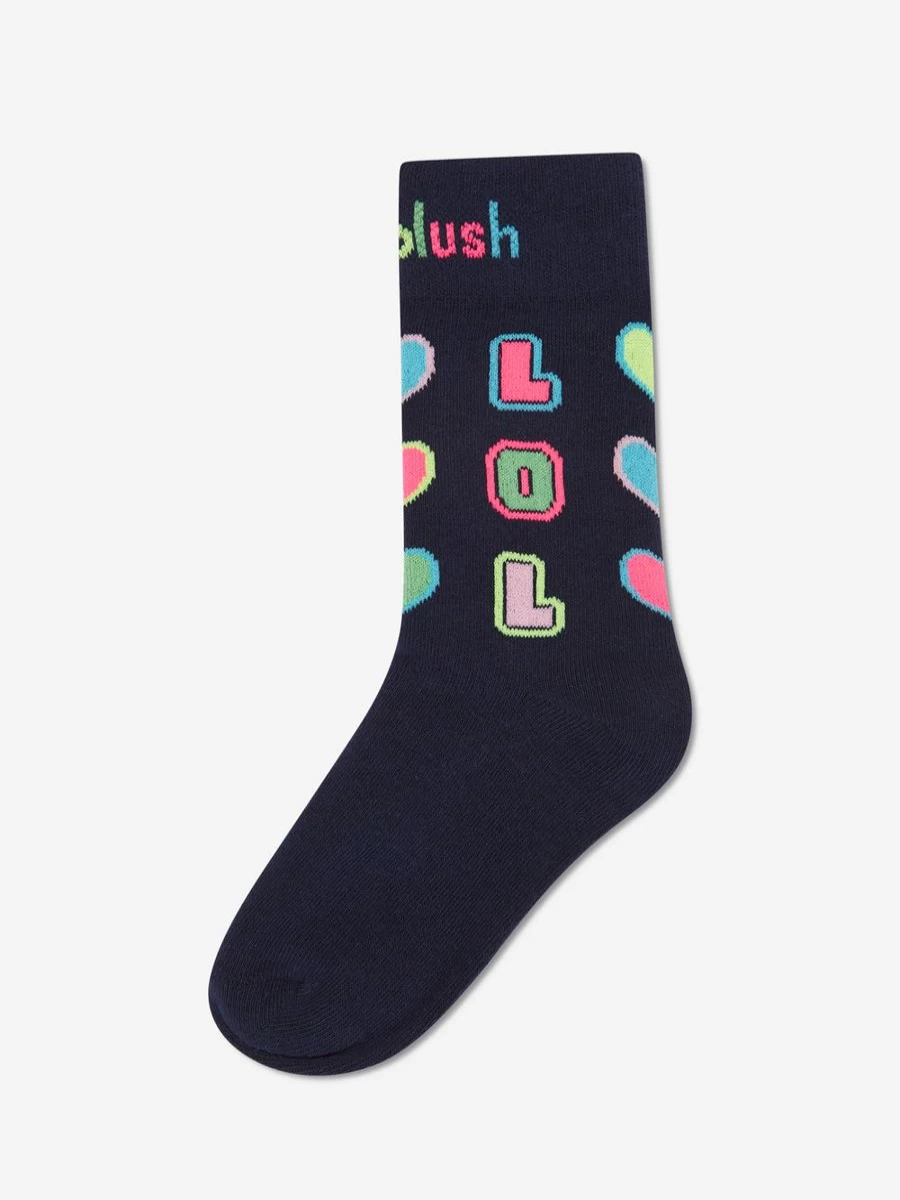 Billieblush Navy Lol Socks for Girls - Stylish & Comfortable Knee-High Socks