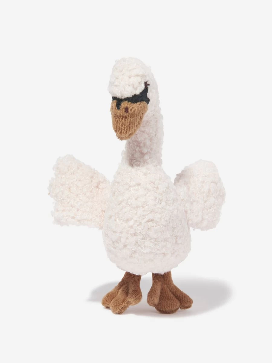Konges Slojd White Baby Swan Plush Toy – Soft & Cuddly Stuffed Animal for Newborns & Infants