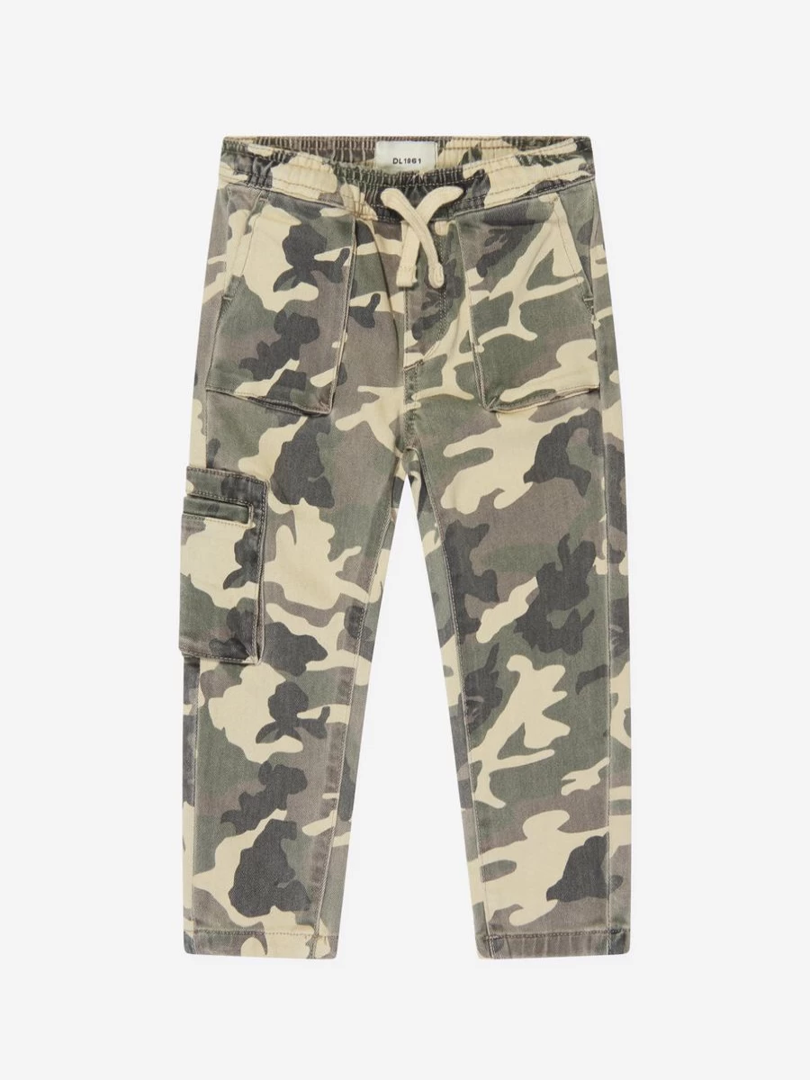 DL1961 Boys' Green Camouflage Jackson Joggers for Kids