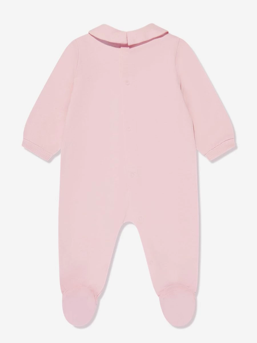 Moschino Kids Pink Teddy Bear Babygrow for Baby Girls
