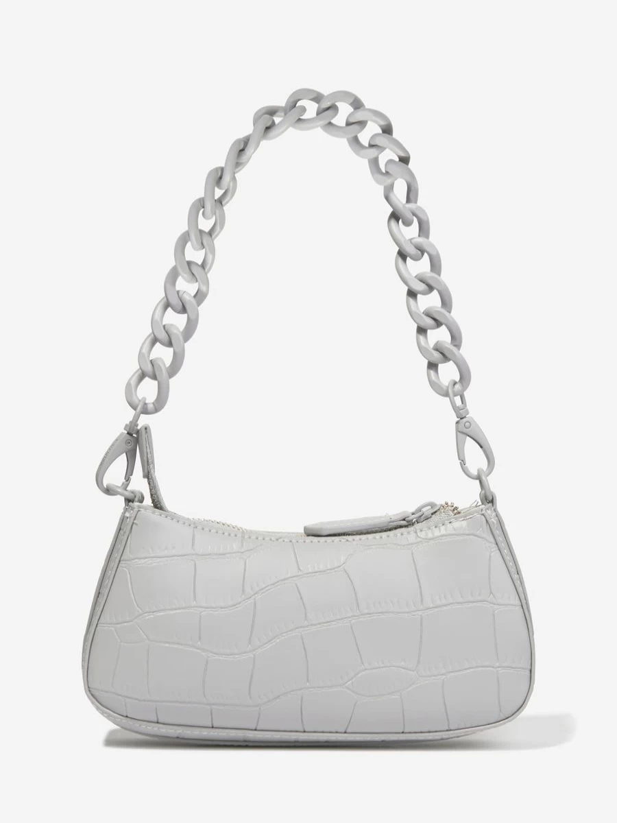 Valentino Girls Grey Surrey Shoulder Bag 31.9cm Fashion Handbag for Teens