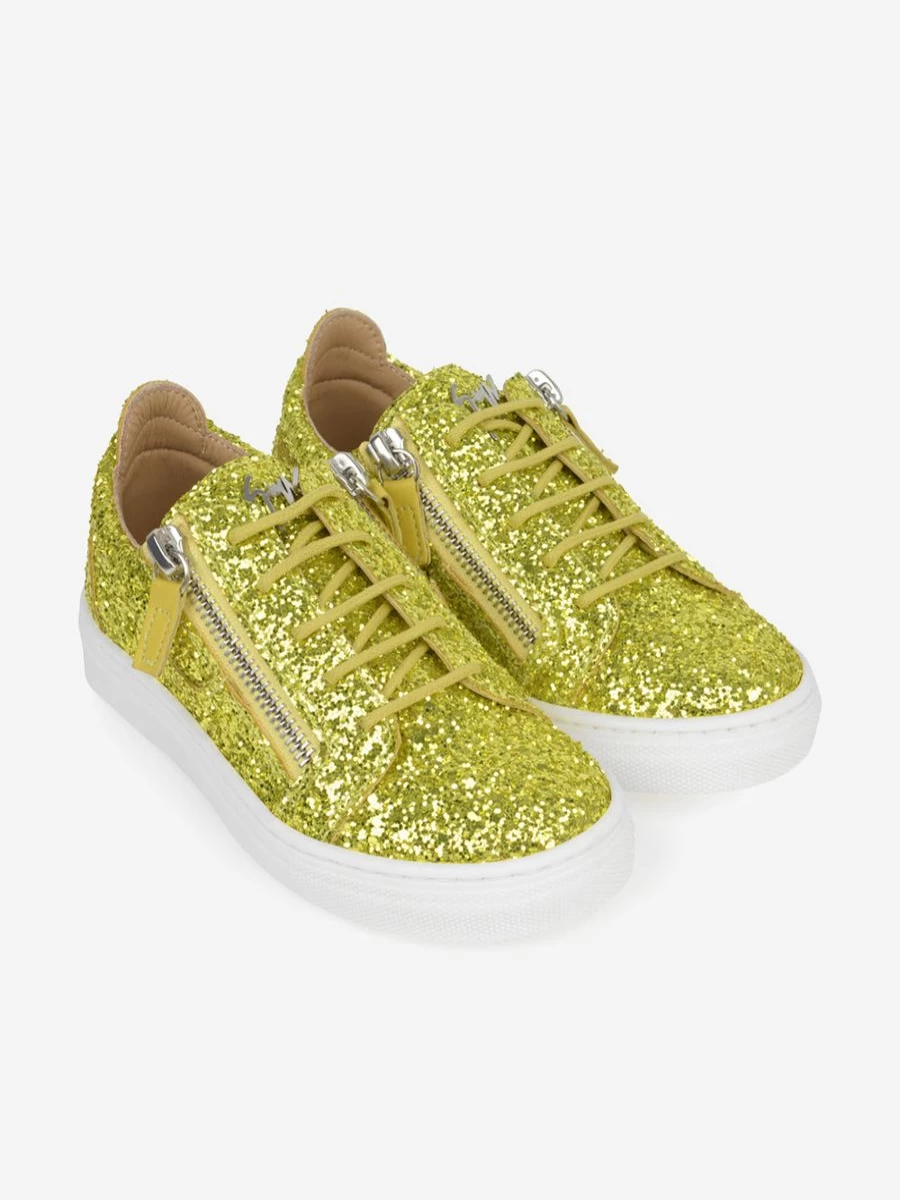 "Giuseppe Junior Girls' Glitter Trainers | Sparkly Sneakers for Kids"