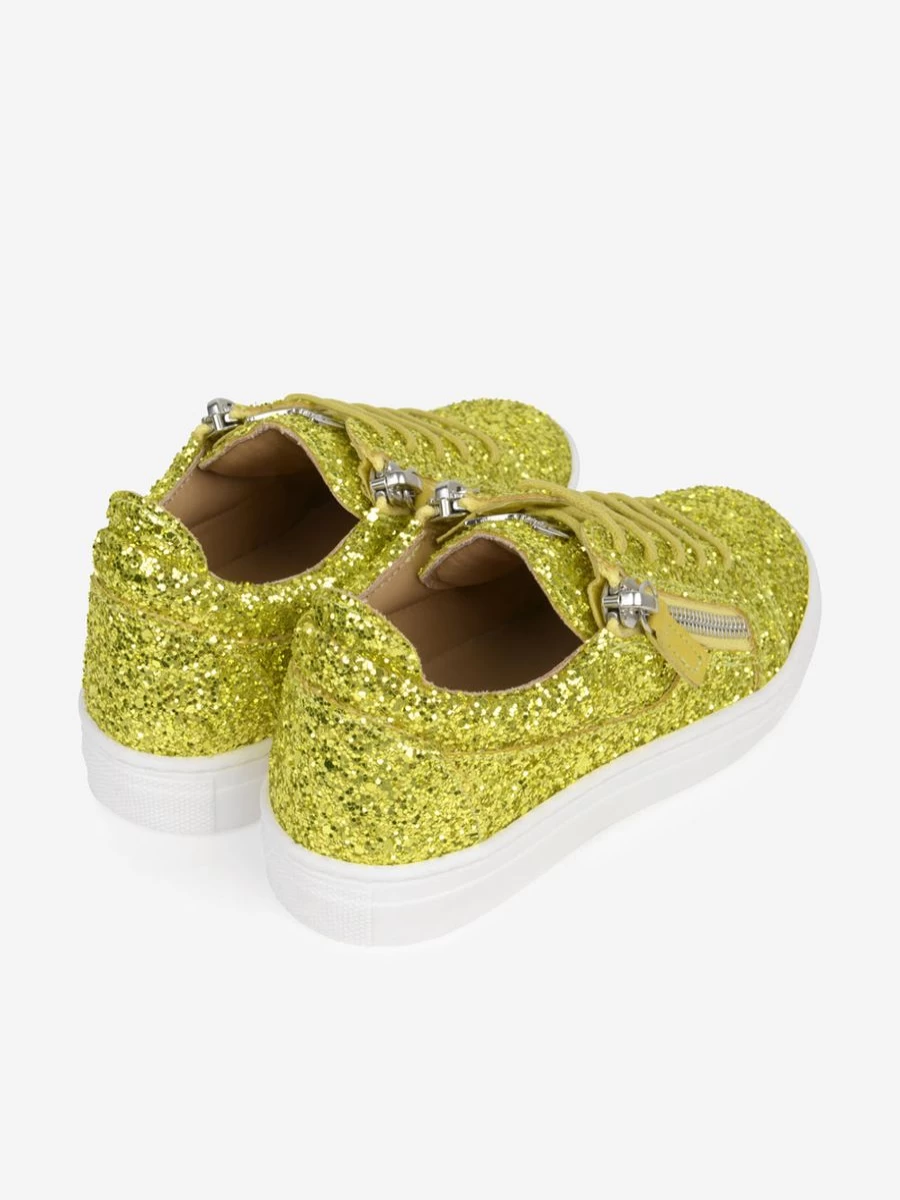"Giuseppe Junior Girls' Glitter Trainers | Sparkly Sneakers for Kids"
