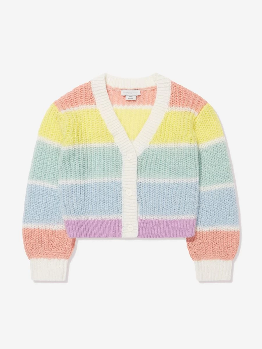 Stella McCartney Kids Teen Multicolored Knitted Cardigan for Girls