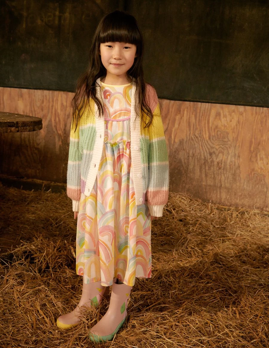 Stella McCartney Kids Teen Multicolored Knitted Cardigan for Girls