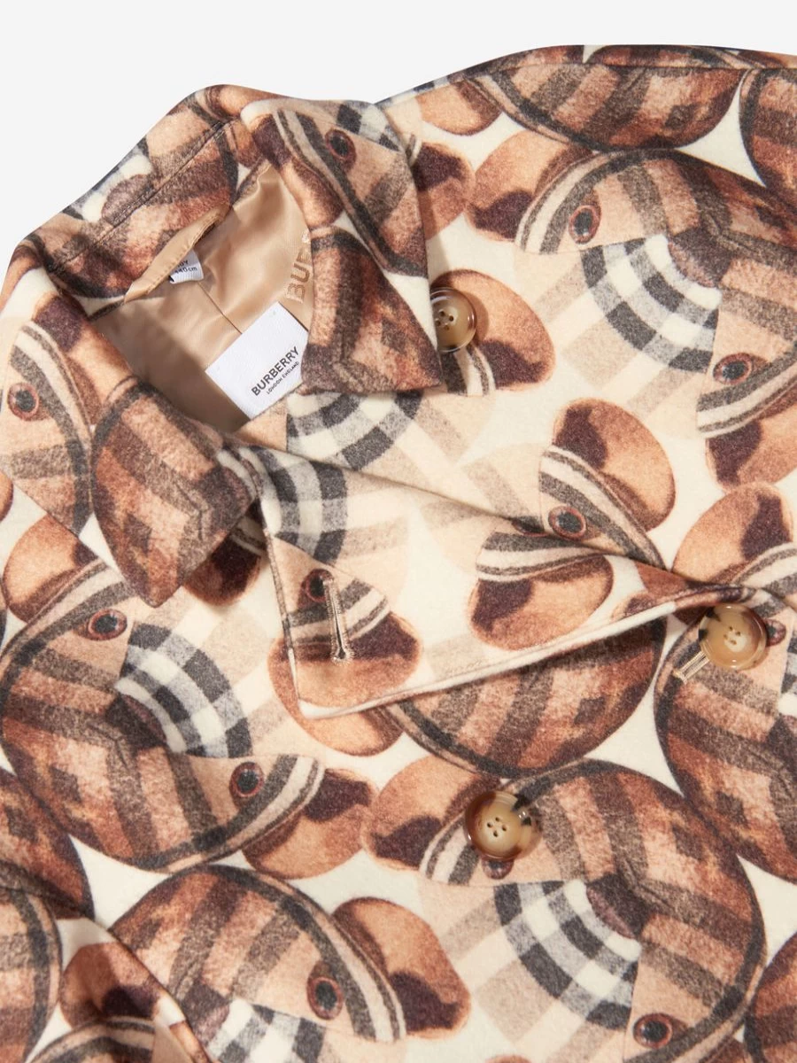 Burberry Kids Girls Bear Print Winter Coat - Cute & Warm Outerwear for Girls