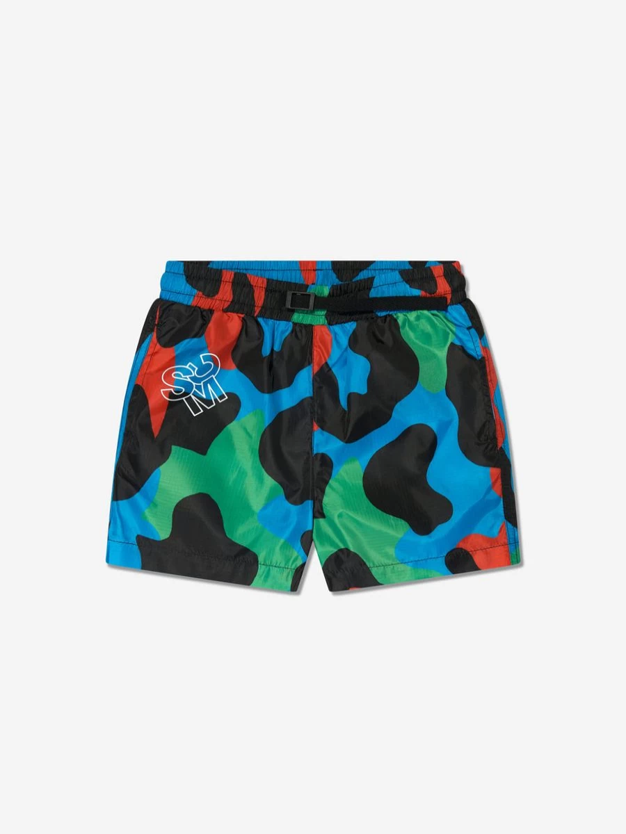 Stella McCartney Kids Boys' Multicolor Patterned Swim Shorts
