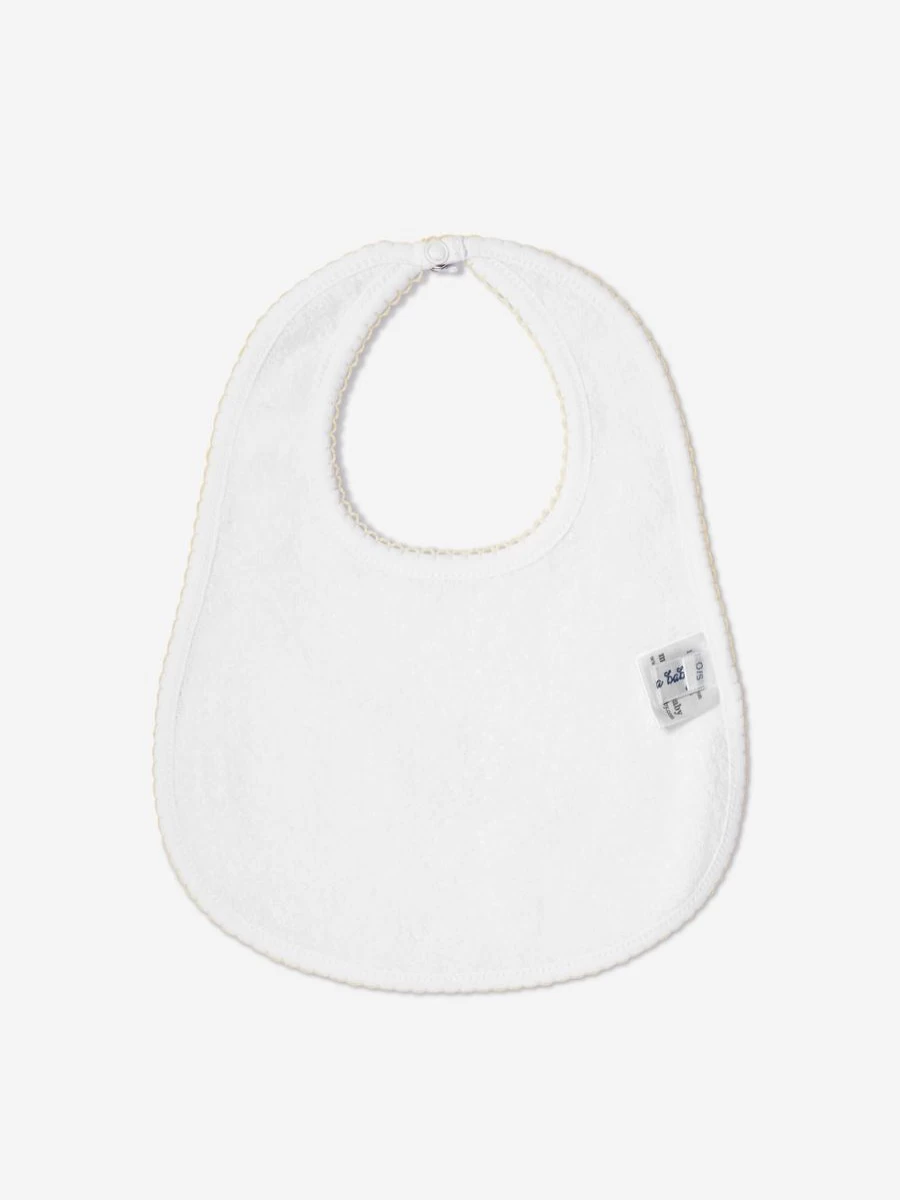Magnolia Baby Vintage Duckies Embroidered White Bib for Newborns and Infants