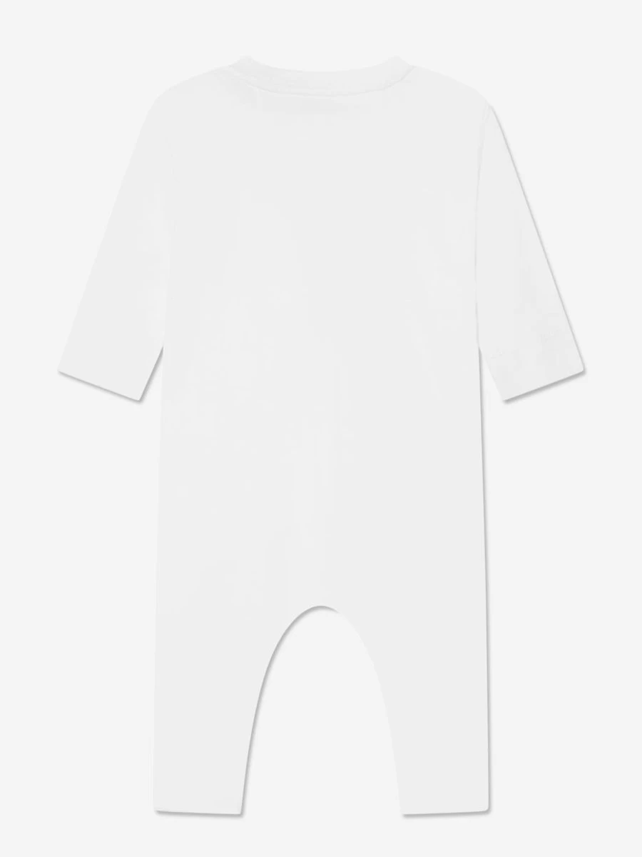 Burberry Kids Baby Azari White Long Sleeve Romper for Infants