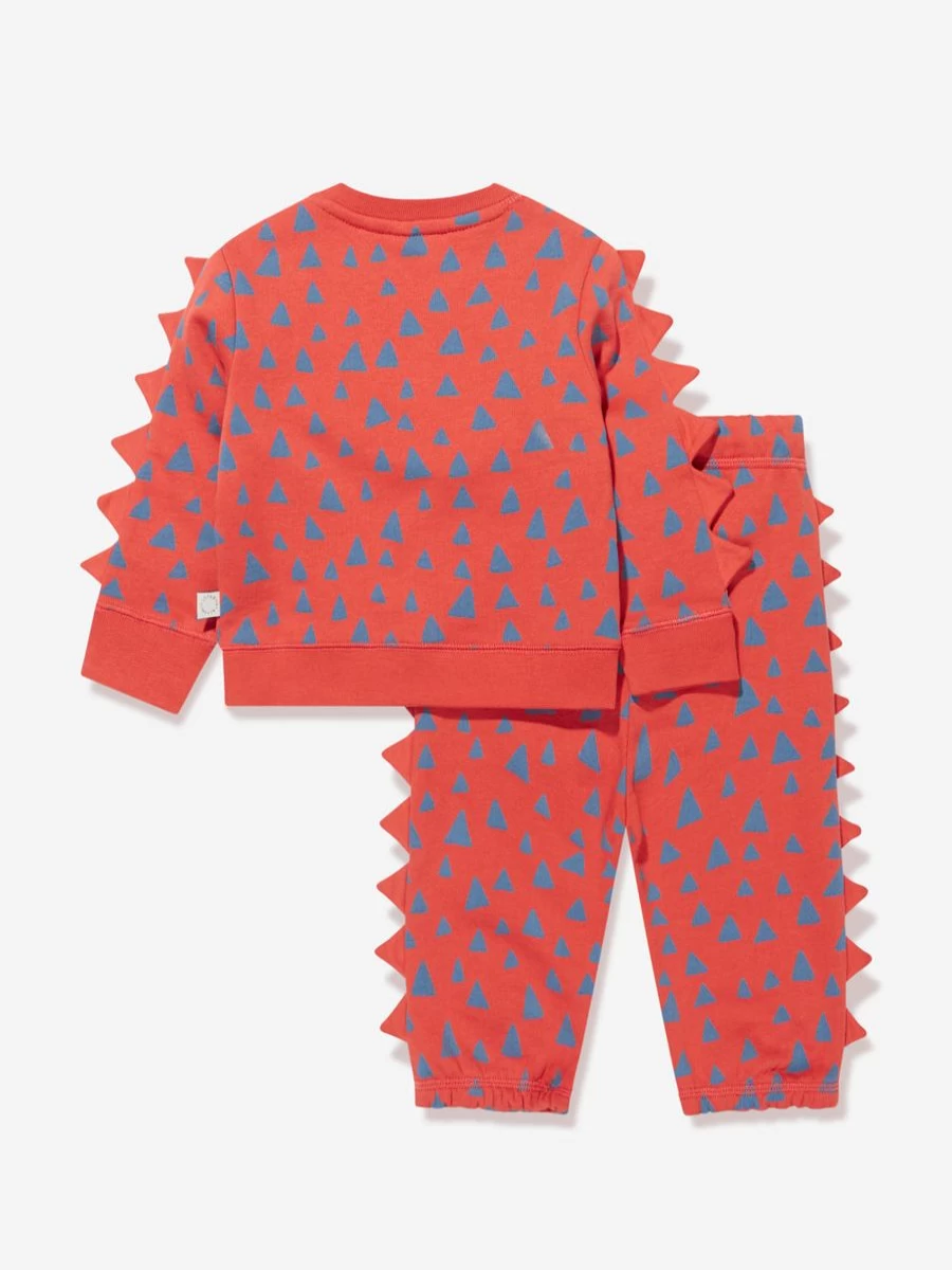 Stella McCartney Kids Boys Red Monster Print Tracksuit for Toddlers