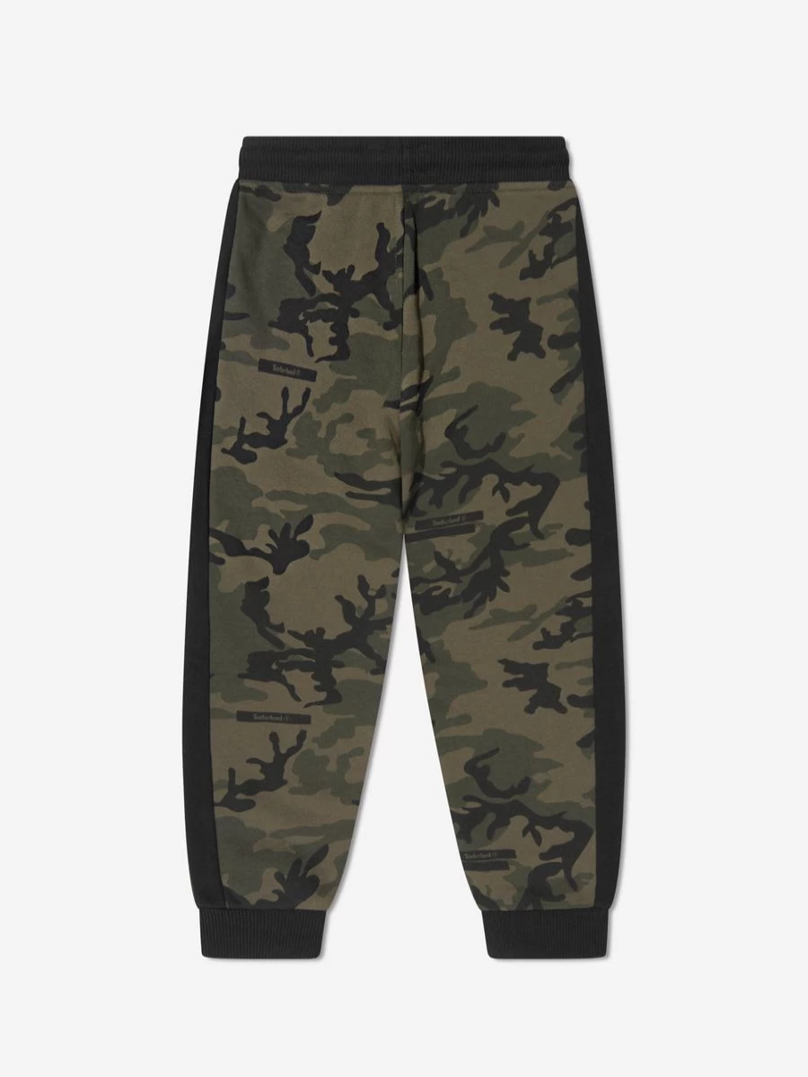 Timberland Baby Boys Green Camouflage Joggers - Comfortable Casual Pants for Toddlers