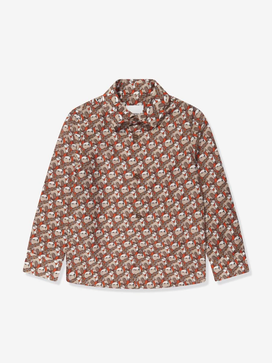Burberry Kids Boys Owen Beige Shirt | Classic Casual Wear for Boys