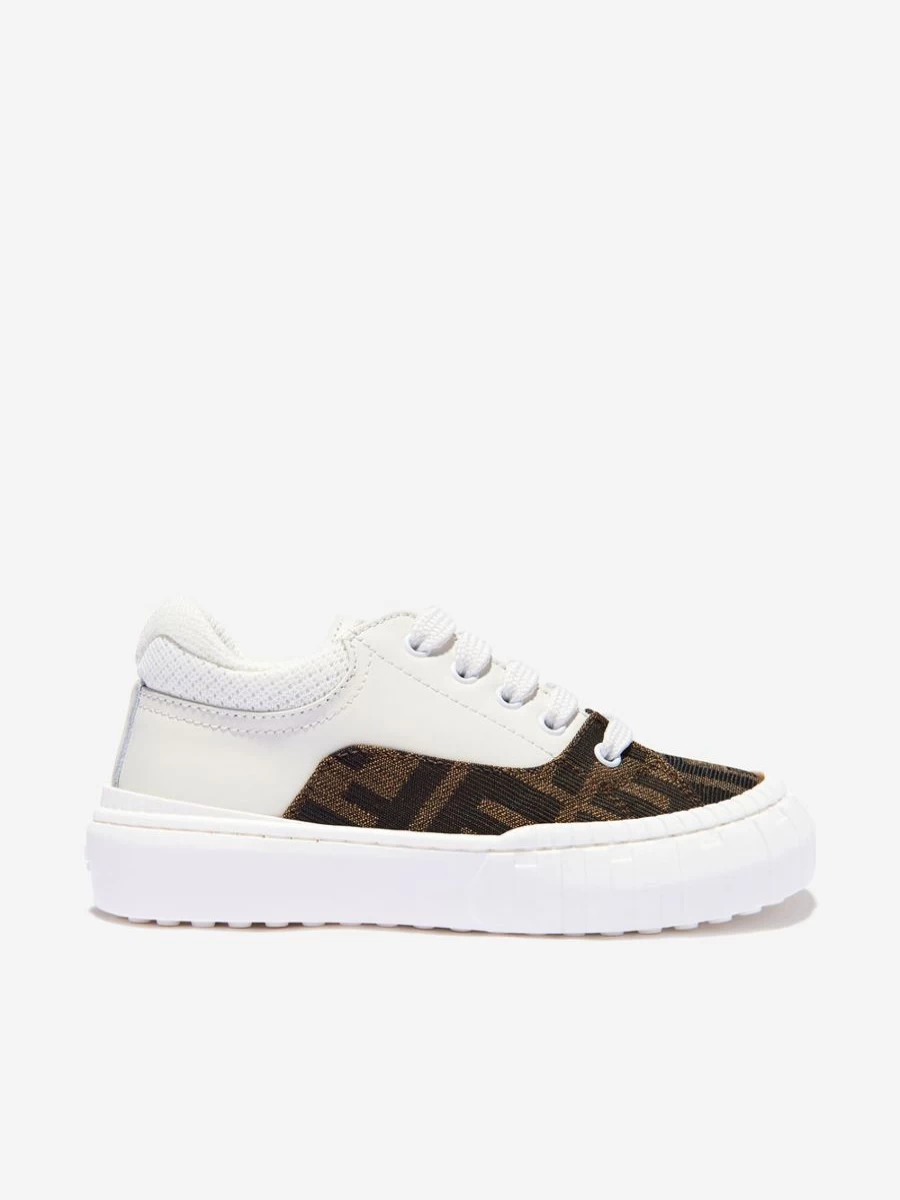 Fendi Kids Boys FF Logo White Trainers | EU Sizes Childsplay Sneakers